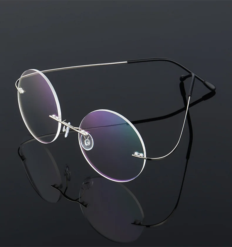 Imwete, круглые оптические очки, оправа для мужчин, без оправы, прозрачные линзы, оправа для очков, классические титановые очки для мужчин