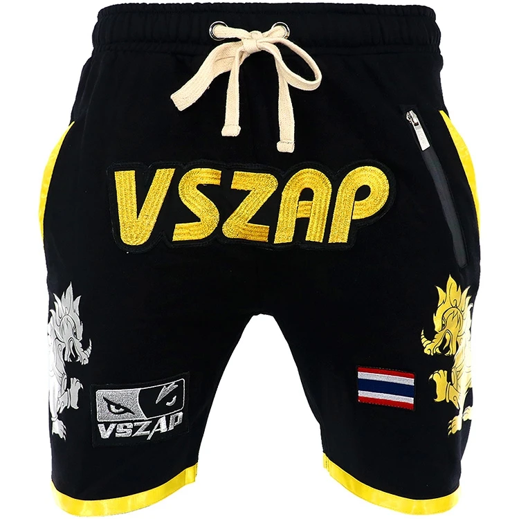 VSZAP fighting shorts MMA Golden and Silver Kylink martial arts martial arts fight kick boxing for men's stretch sports Trunk