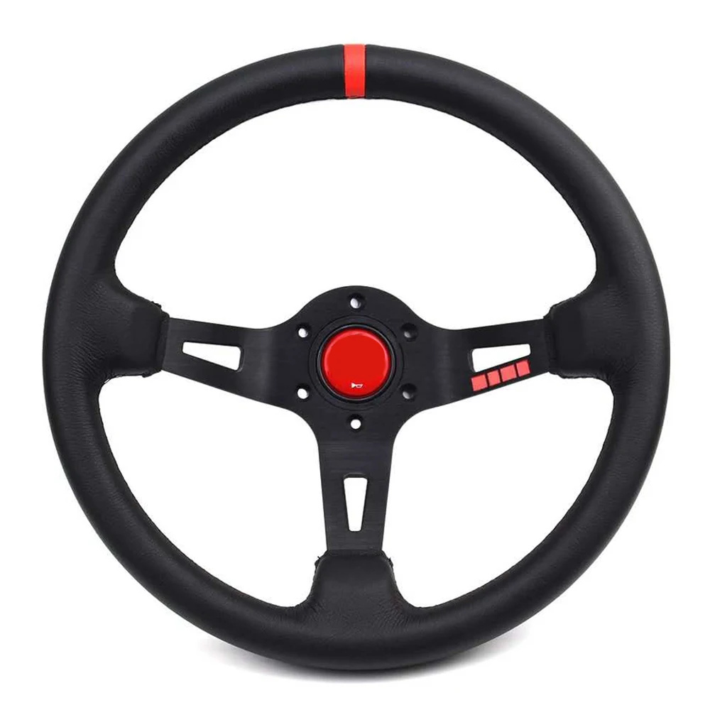 Spceddy Mcx Japan Racing Steering Wheel 14 Inch 340mm Car Sports Steering Wheel Leather With Horn Button Mms Steering Wheels Steering Wheel Hubs Aliexpress