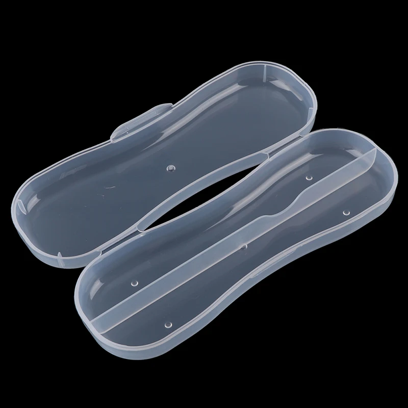 

Baby Portable Tableware double Box Storage Organizer Case Plastic Spoon Fork Travel Transparent