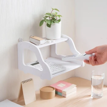 

White Wifi Router Home Wall Shelf Racks Wall Mounted Shelf TV Set Up Car Shaped Holder Storage Box Rack Storage Decorative