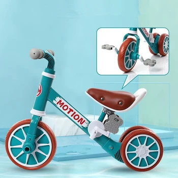 

2 in 1 Multifunctional Kids Tricycle Bicycle Balance Bike Detachable Non-Pedal Riding Toys Child Tricycle Scooter Slide Walker