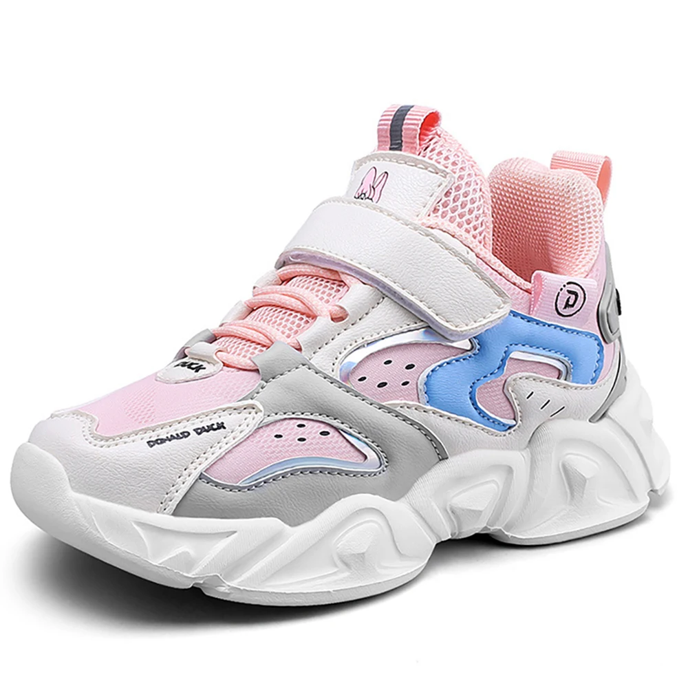 Disney Designer Students Casual Sneakers For Boys Girls Donald Nonslip Patchwork Sports Shoes Kids Breathable Running Shoes New