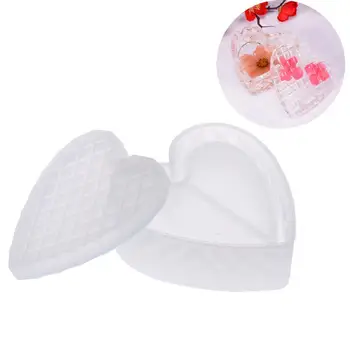 

Jewelry DIY Crystal Plastic Epoxy Resin Mold Box Mold Heart-shaped Cut Mold Jewelry Making Tools Gift Box Silicone Mold