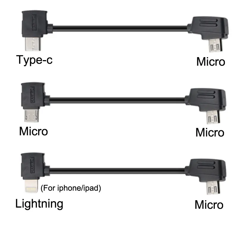 For DJI Mavic 2 pro/Mavic Mini/ Air/ Spark Controller/Samsung/i Phone Micro USB Fit IOS Type-c OTG Data Cable 10cm/30cm
For DJI Mavic 2 pro/Mavic Mini/ Air/ Spark Controller/Samsung/i Phone Micro USB Fit IOS Type-c OTG Data Cable 10cm/30cm