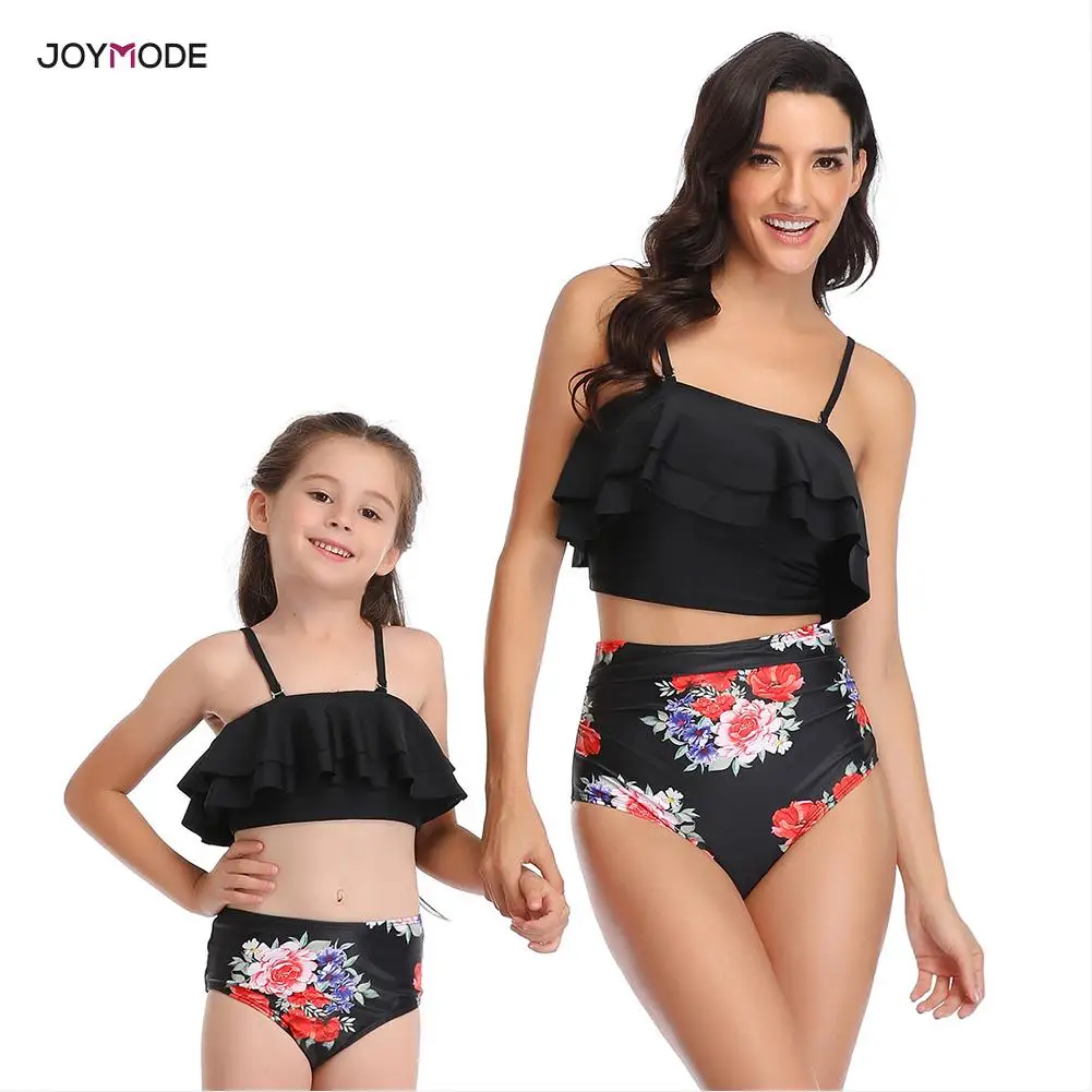 Купальник для родителей и детей купальник мамы дочки Женский комплект бикини с