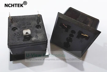 

NCHTEK 13A/250V Universal 3PIN Chassis Female UK AU US Inline Socket Plug Power Connector Adapter/Free DHL Shipping/200PCS