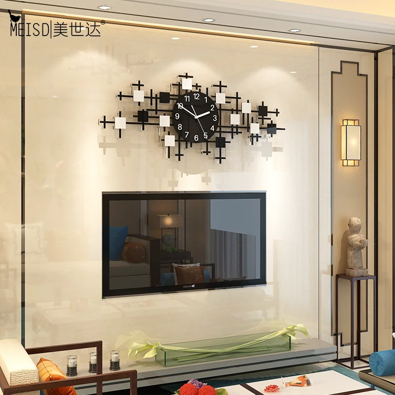 

MEISD Large Black Acrylic Wall Clock Decorative Watch Modern Design Living Room Home Decor Quartz Silent Horloge Free Shipping