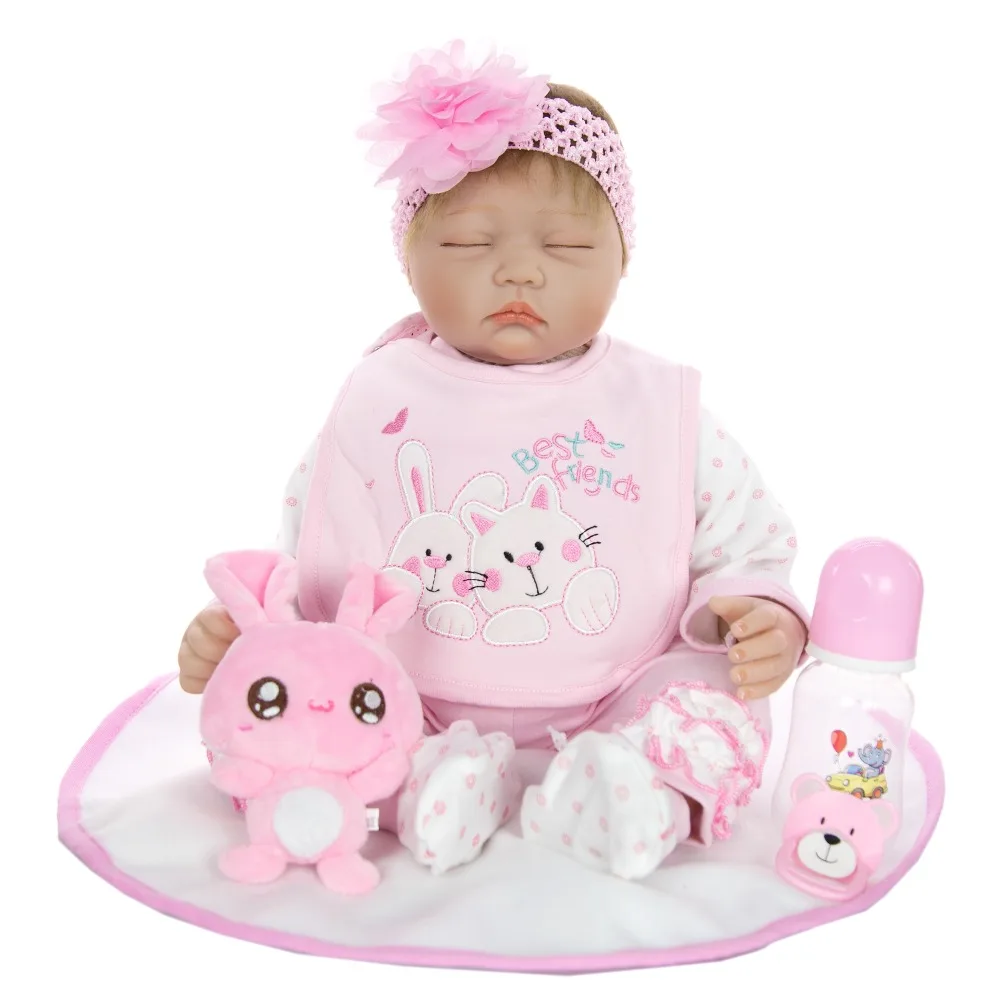 Горячая 22 дюймов Bebes Reborn Одежда для кукол мультфильм одежда как настоящие Детские Мягкая силиконовая кукла реалистичные Новорожденные куклы мальчик рождественские подарки