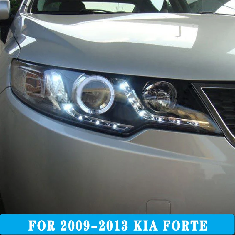 Автомобильный Стайлинг головная лампа для Kia Forte 2009-2013 HID spectora k5 cerato светодиодный фонарь DRL H7/D2H HID Xenon bi xenon объектив Авто Acc