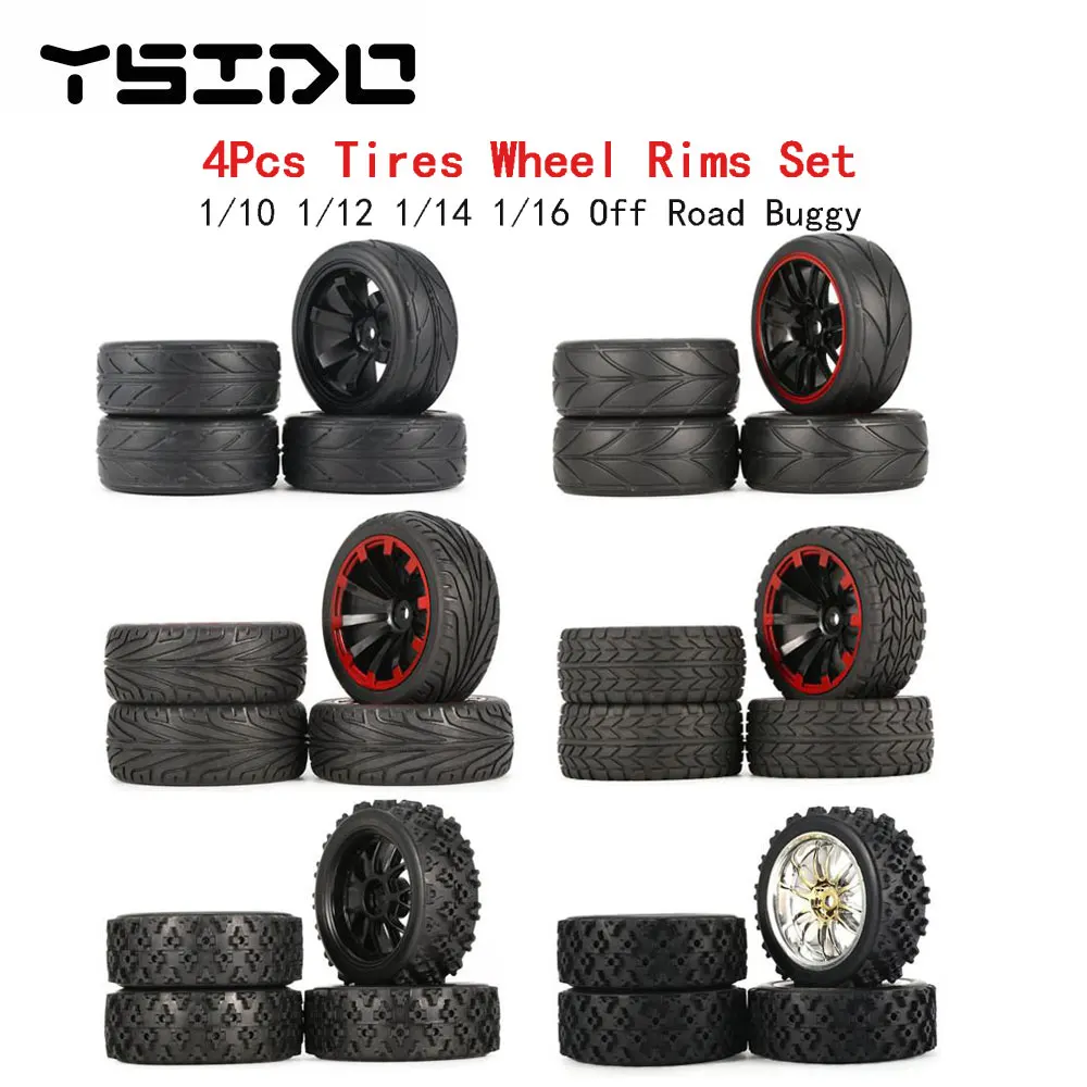 Buggy Tires Wheel-Rims-Set Front Off-Road Remo 1631 12mm Hex Wltoys 144001 1/14 for Rc-Car