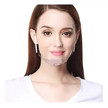 

10pcs Transparent Masks Mouth Nose Visor Anti Fog Shield Mask Plastic Restaurant Hygiene Safety Face Shield Kitchen Tools