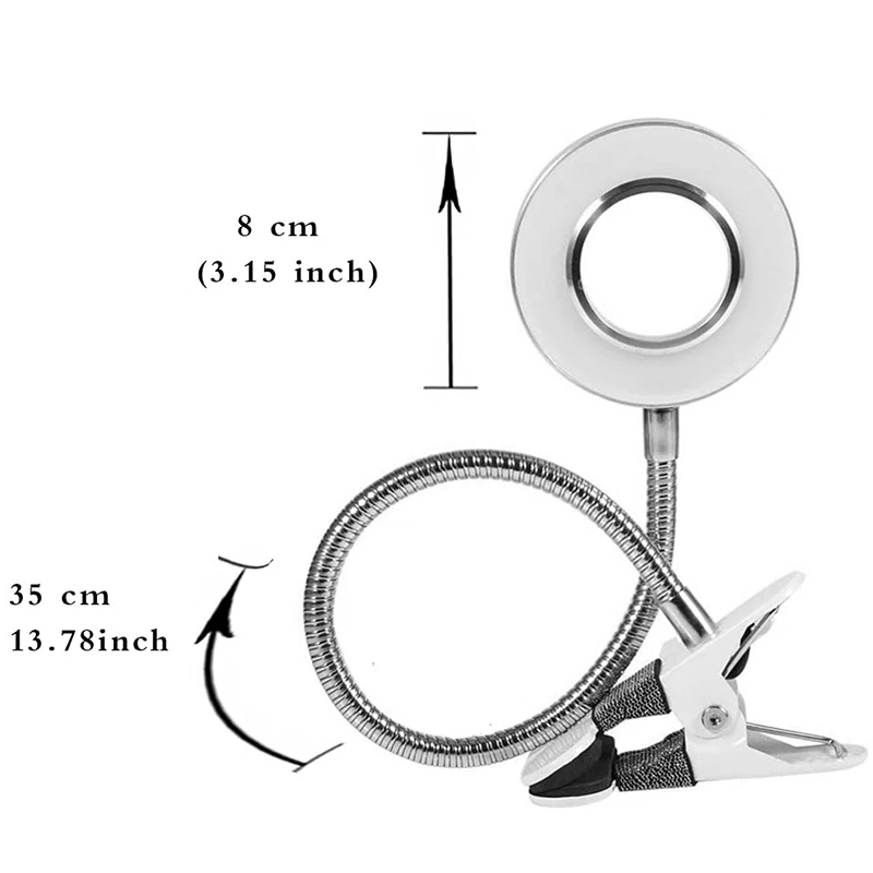 Tattoo Eyebrow Lip Beauty Tool Clip-on Desk Lamp USB Table Lamp Eye Protection LED table Light Bendable Flexible Reading Lamp