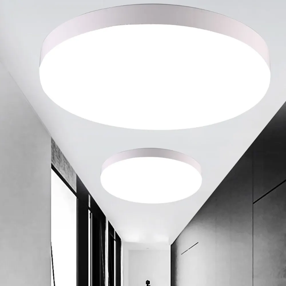 Светодиодный потолочный светильник с датчиком и круглыми панелями, потолочный светильник для дома, туалета, коридор в помещении/на открытом воздухе, 1 шт