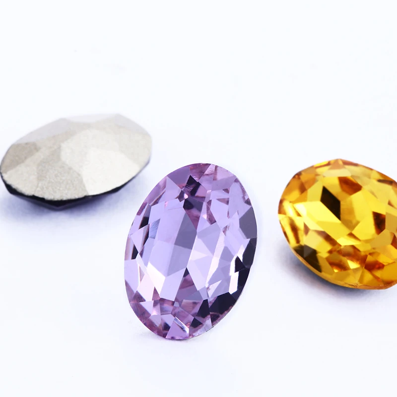13X18mm 타원형 라인 석 의류 가방 K9 유리 Strass 크리스탈 Pointback 레드 크리스탈 라인 석 아트 공예 액세서리