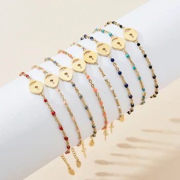 

ZMZY Fashion Stainless Steel Jewelry Lover's Lock Charm Bracelets Bangles Love Heart Link Chain Bracelet Femme Jewelry Party