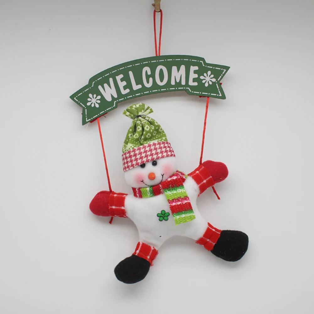 Дверь Санта Клауса подвесная Рождественская елка Рождественские украшения для дома наружная Нетканая подвесная подвеска Украшение Подарки