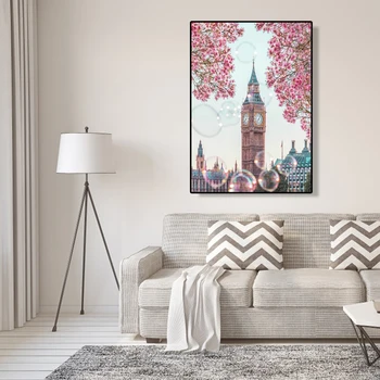 

Full Sets Diamond Painting Home Decor Embroidery Big Ben Cross Stitch Art for Household Living Room Wall Supplies