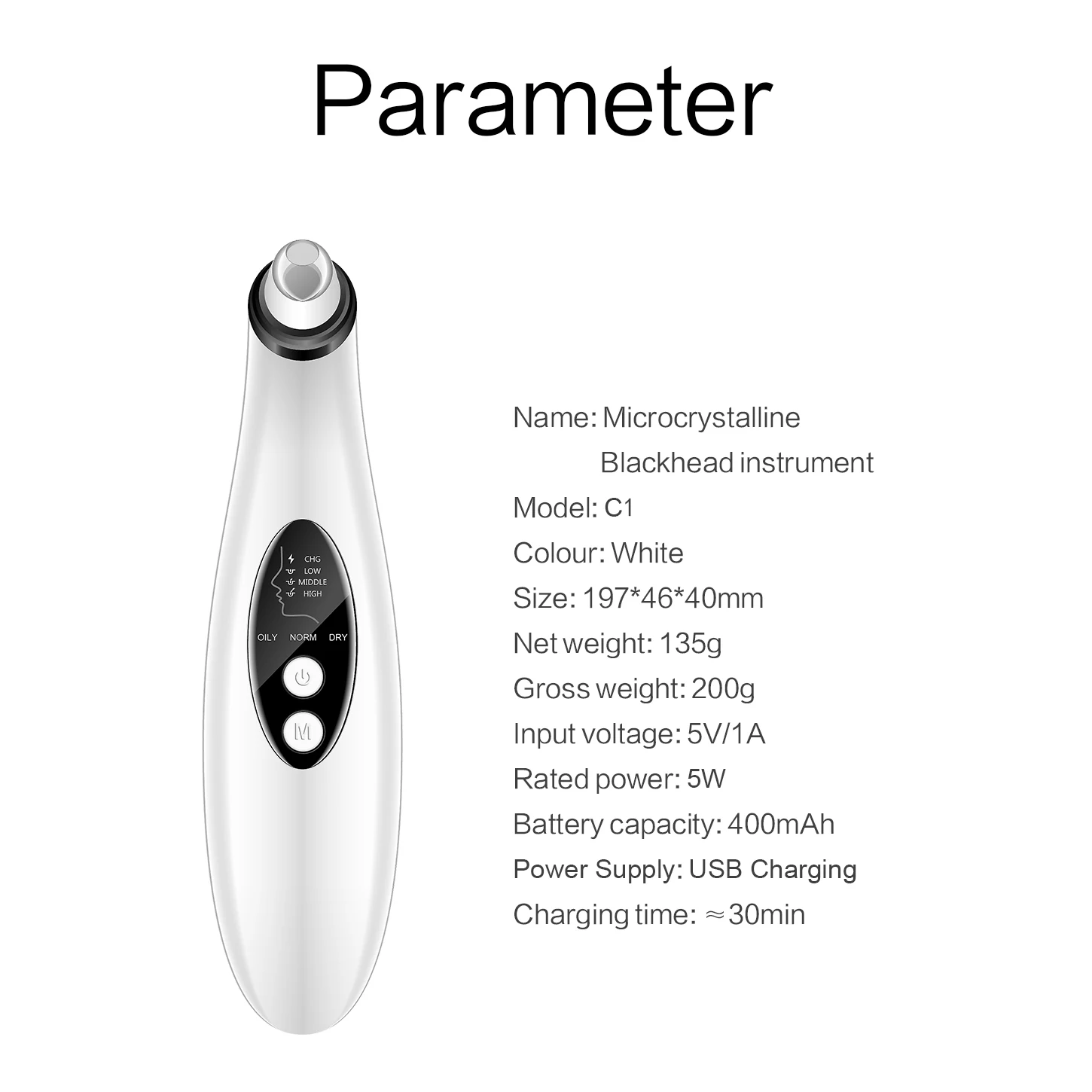 CAGABI C1 средство для удаления черных точек уход за кожей пор вакуумное Удаление прыщей вакуумный всасывающий инструмент для лица