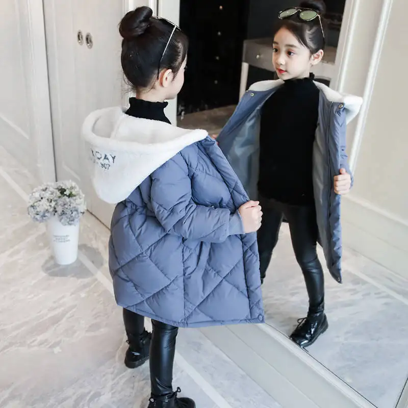 

Girl Winter Jacket Children's Thicken Jacket Kids Clothes Winter Down Jacket Girl Warm Hoodie Coat Girls for 4 6 8 10 12 Years
