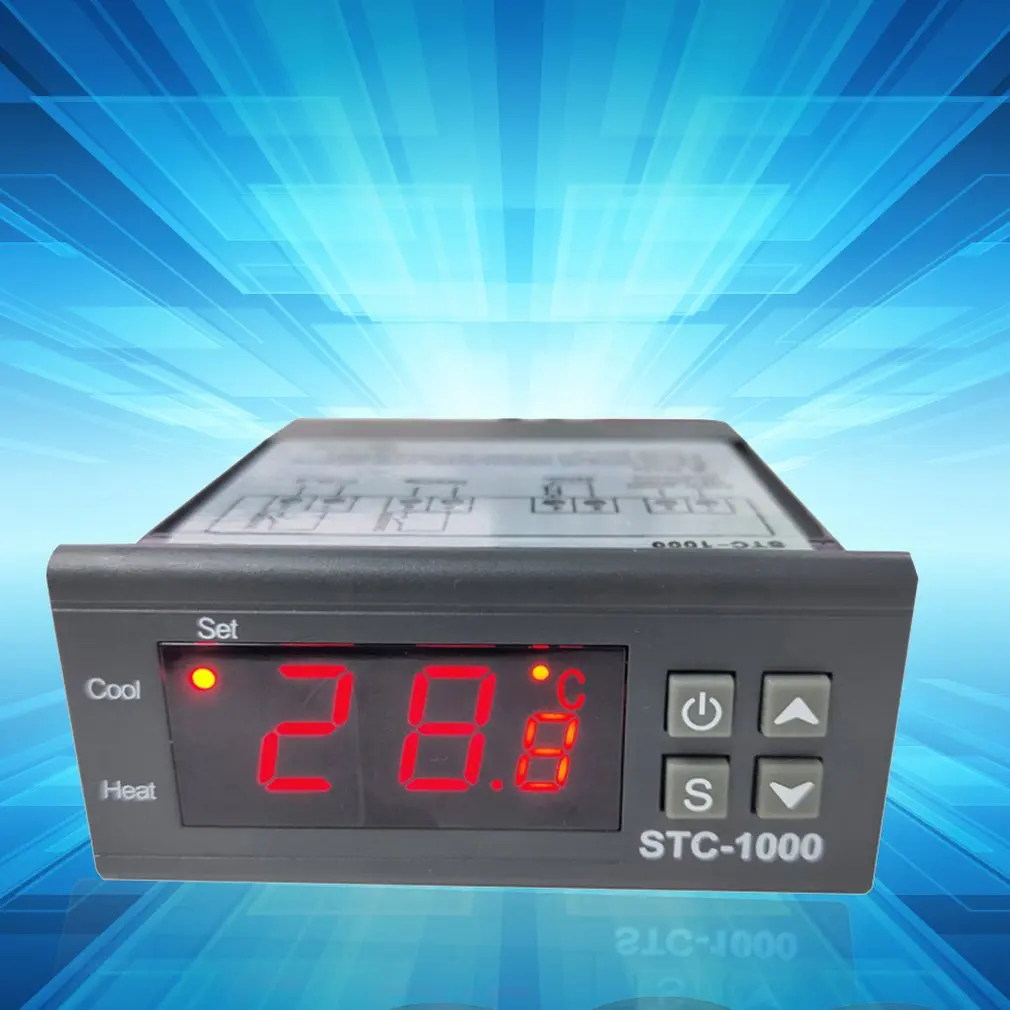 STC-1000 220V цифрового холодильник светодиодный дисплей термостата переключатель температуры модуль микроплата модуль
