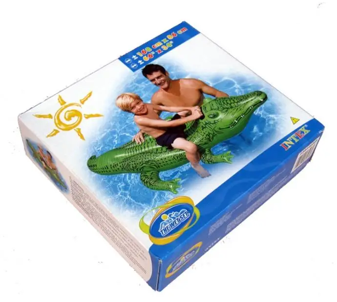 Подлинный INTEX крокодил крепление воды надувные аттракционы дети играть с водой игрушки животные 58546