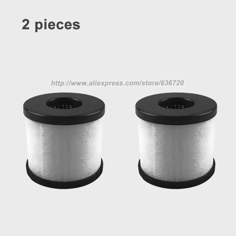 2 Air Filter Element HEPA мини автомобильный ионизатор очиститель воздуха очиститель, захватывает PM2.5 запах дыма домашних животных, плесень и пыль для личного использования в автомобиле, офисе и дома - Цвет: 2 Air Filter Element