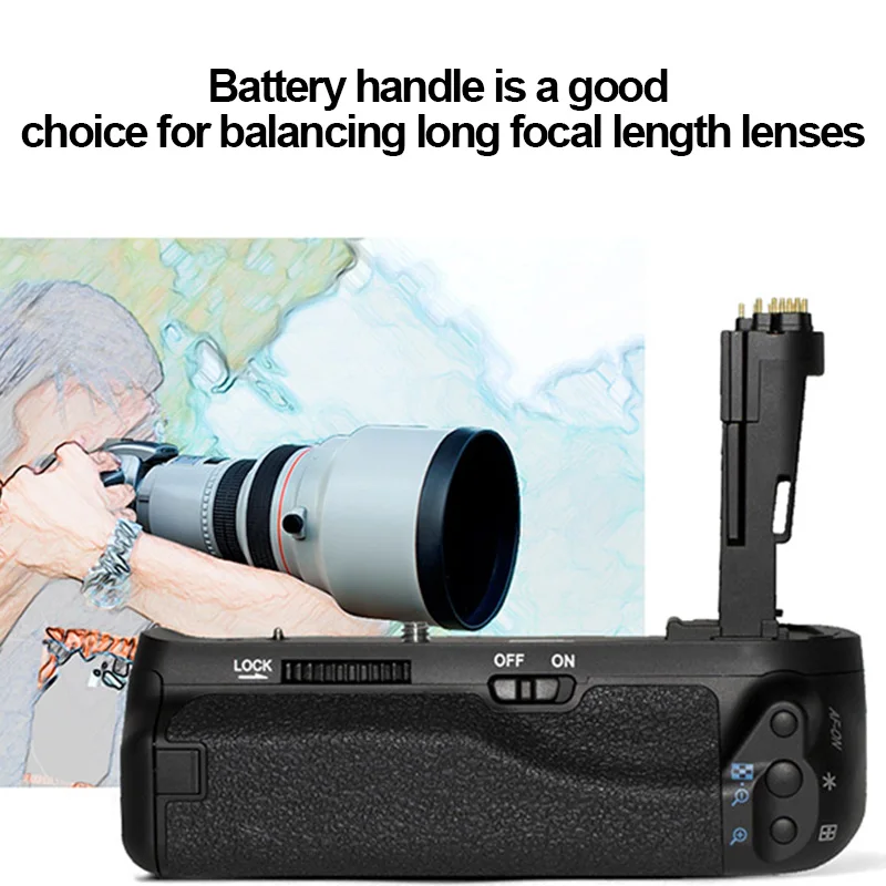 

Professional Double Battery Grip Holder Pack Support Vertical Shooting for CANON EOS6DII Hi 888
