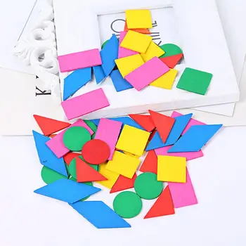 

Wooden Colorful Round Geometric Chips Math Teaching Aids Educational Kids Toy Improve your child's cognition