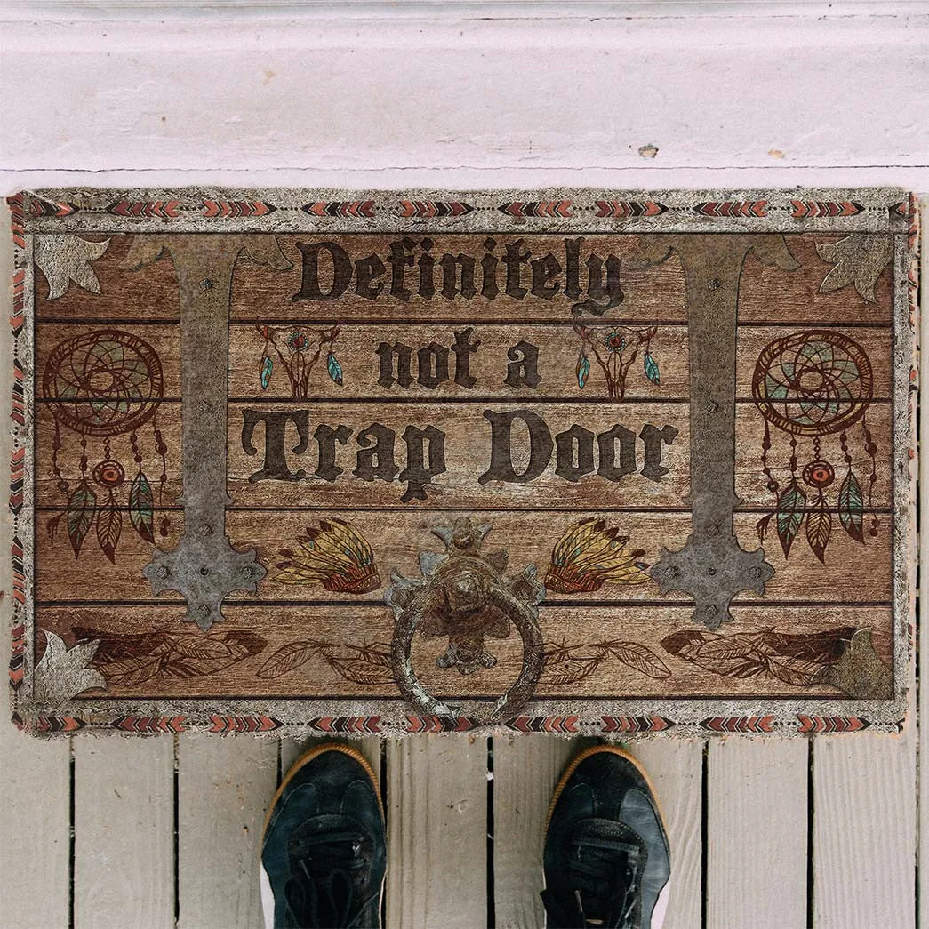 

Definitely Not A Trap Door Doormat Non Slip Door Floor Mats Decor Porch Doormat