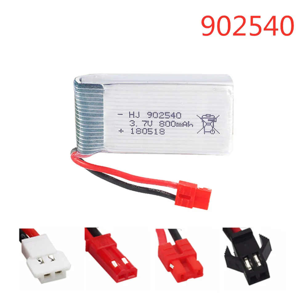 Аккумулятор Lipo 3 7 в 800 мАч 902540 для Syma X5C X5S X5SC X5HW X5UW X5SW CX30 M68 X500 X800 HJ818 HJ819 запасные