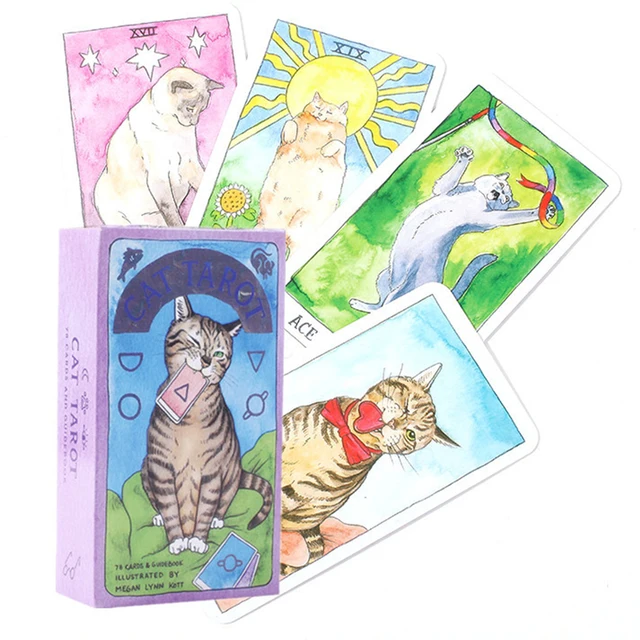 Tarot oracle card mysterious divination comics Tarot card female girl card game board game English playing cards with PDF guide Car