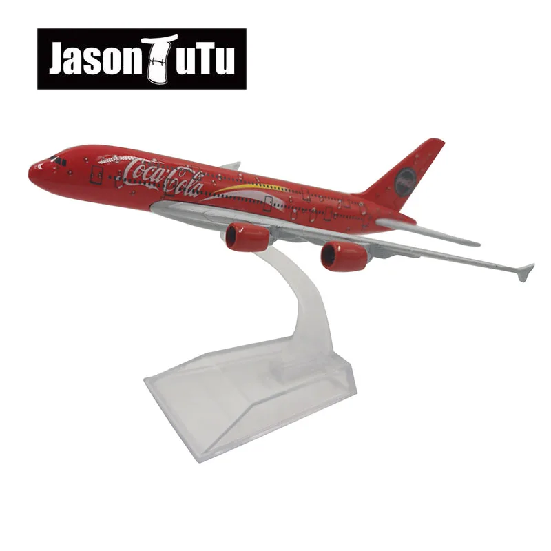Модель самолета Airbus A380 в масштабе 1:400 16 см из металлического сплава | Игрушки и