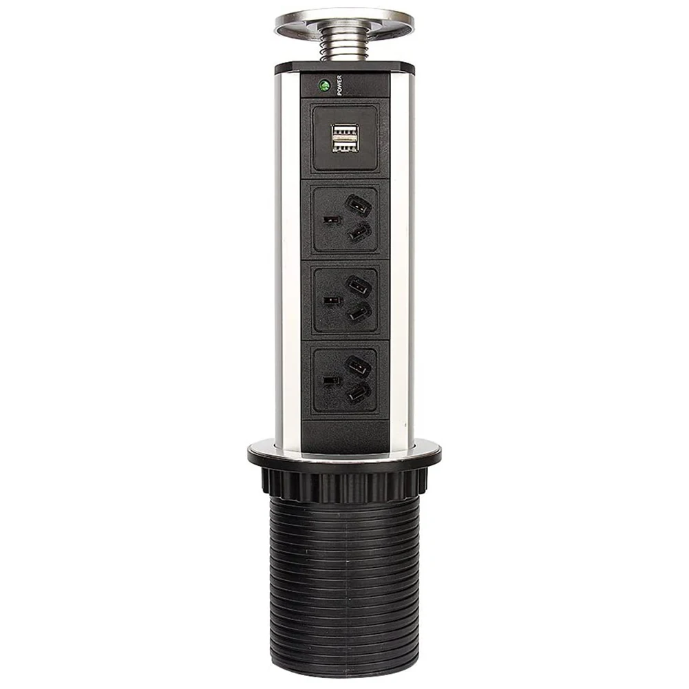 

Socket 2 USB 4 Plug Outlet Socket Pull Charger Home Kitchen Worktop Sockets Dropshipping