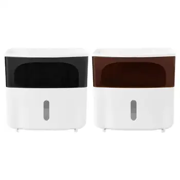 

Double Layer Tissue Box Waterproof Paper Shelf Wall Mounted Bathroom Dispenser Easy and Simple Installation without Holes