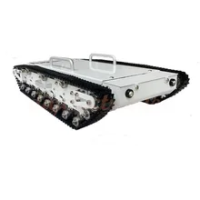 WT-500 бак из нержавеющей стали автомобильный Интеллектуальный автоматический танк на шасси пульт дистанционного управления металлический Трак с амортизатором для DIY Kit
