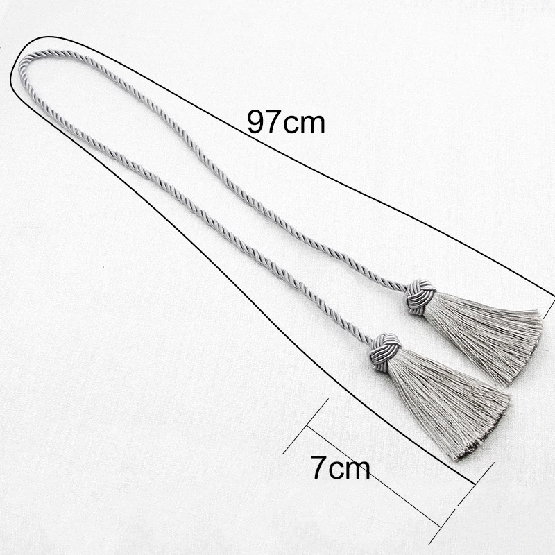 Handmade Weave Tassels Curtain Tiebacks Silver Tieback Curtain Accessories Rope Buckle Curtains Holder Strap Cord Accessory 1Pc tassel fringe tassel accessories tassel trim