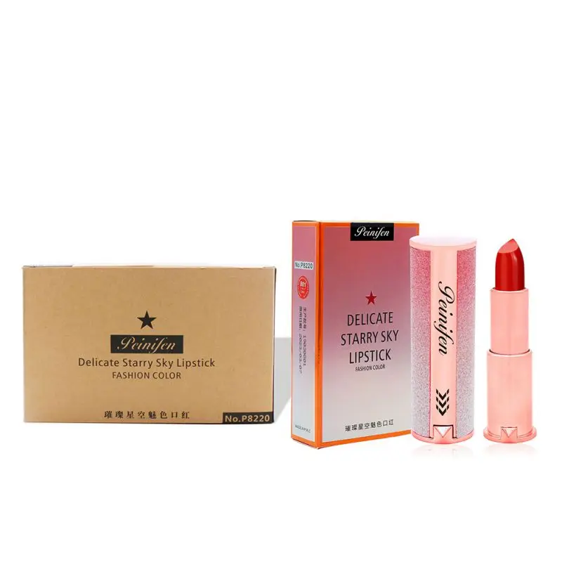 6 Colors Long Lasting Moisturizing Silky Lipstick Easy To Color Lipstick Cosmetic Round Tube Lipstick Lip Makeup