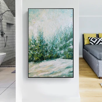 

Nordic Style Pure hand-painted Oil Painting Decorative Painting Modern Minimalist Paintings Mural Entrance Hallway Light Luxury