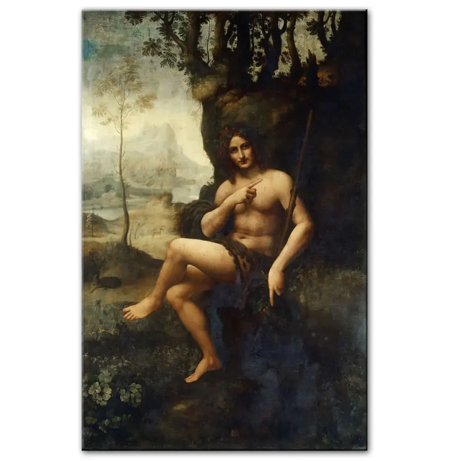 Bacchus Знаменитая Картина на холсте, настенная живопись, репродукции леonardo Da Vinci, Классическая настенная живопись, печать на холсте для гостиной, стены