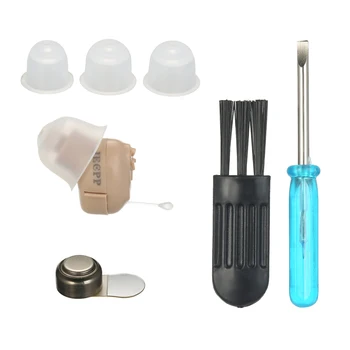 

Mini Hearing Aid Small Inner Ear Invisible Sound Amplifier Volume Adjustable Hearing Aids for the Elderly with Storage Case