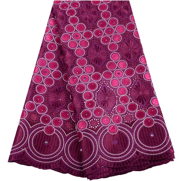 rose red Новинка, швейцарская вуаль, хлопок, кружевная ткань с камнями, африканская швейцарская вуаль, кружева высокого качества, французское кружево для женщин, платье - Цвет: rose red