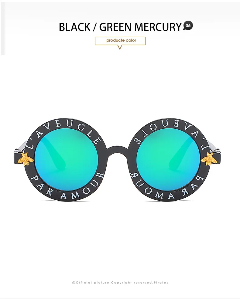 Модные очки детские Kawaii круглые солнцезащитные очки для детей Роскошные Брендовые очки уличные Детские ретро-оттенки для девочек и мальчиков