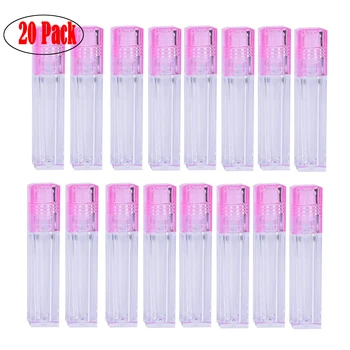 

20 Pack 6.5ml Empty Roll On Bottle Refillable Plastic Roller Container for Essential Oil Aromatherapy Perfume Lipgloss Vials