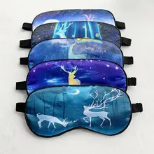 1Pc Faux Silk Eyeshade Sleeping Eye Mask Cover Eyepatch Blindfold Solid Portable New Rest Relax Eye Shade Cover Soft Pad