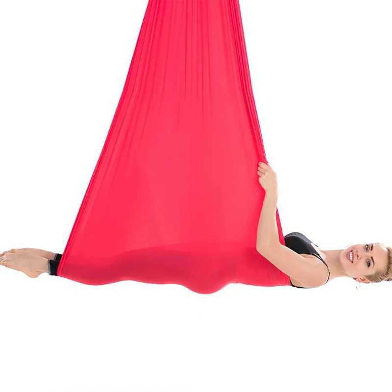 Aerial Silks Equipment Yoga Swing Silk Fabric Tissues Yoga Hammock Medium Stretch for Acrobatic Dance Aerial Silk Inversion Tool