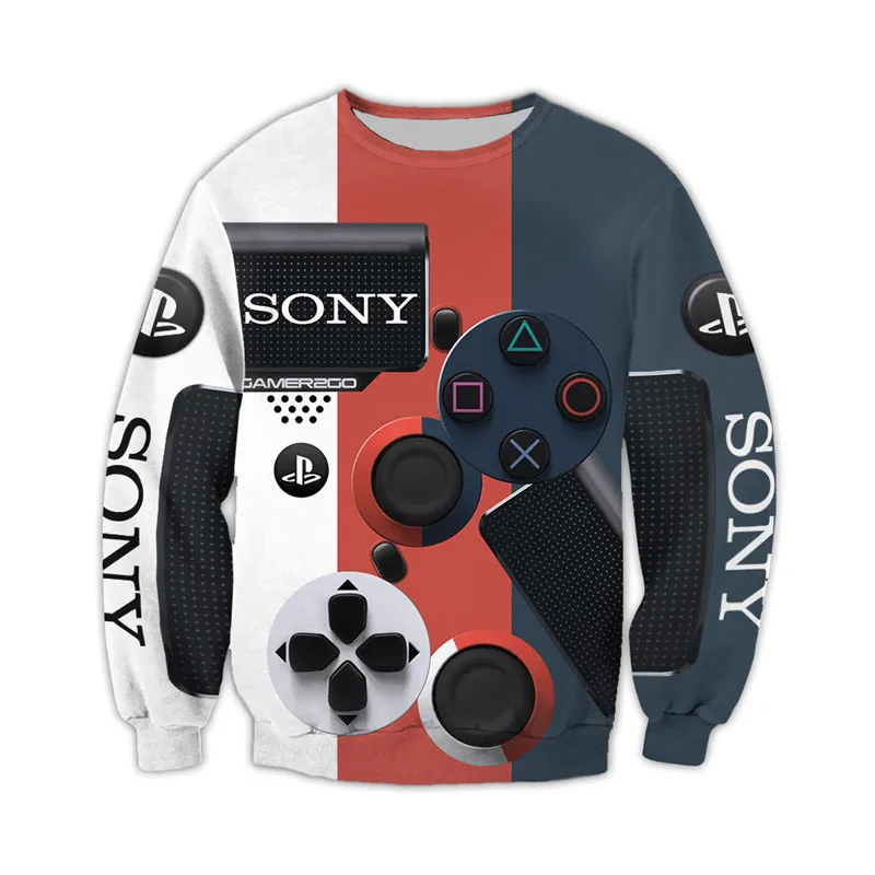 Худи с 3D принтом Sony Dualshock 4 модная повседневная толстовка на молнии для мужчин и