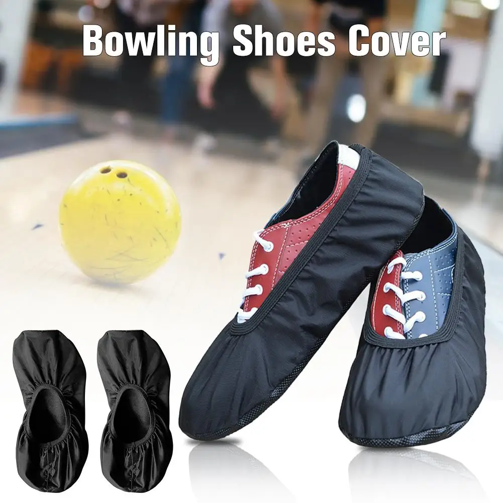 

1 Pair Nylon Waterproof Premium Black Elastic Fabric Sports Bowling Shoe Slider Cover Replacement Accessories For Bowling Sports