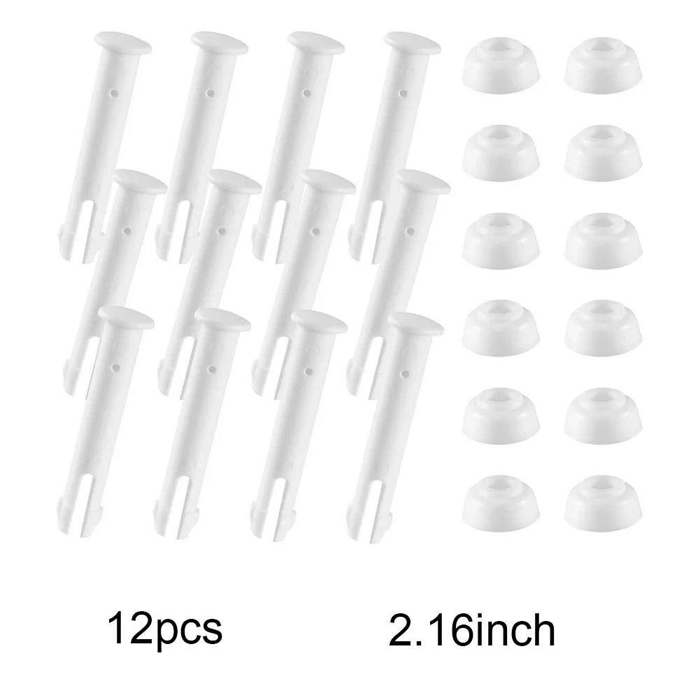 

12/24Pcs Outdoor Swimming Pool Tools Plastic Swimming Pool Joint Pins with Extra Rubber Cap Pool Replacement Parts