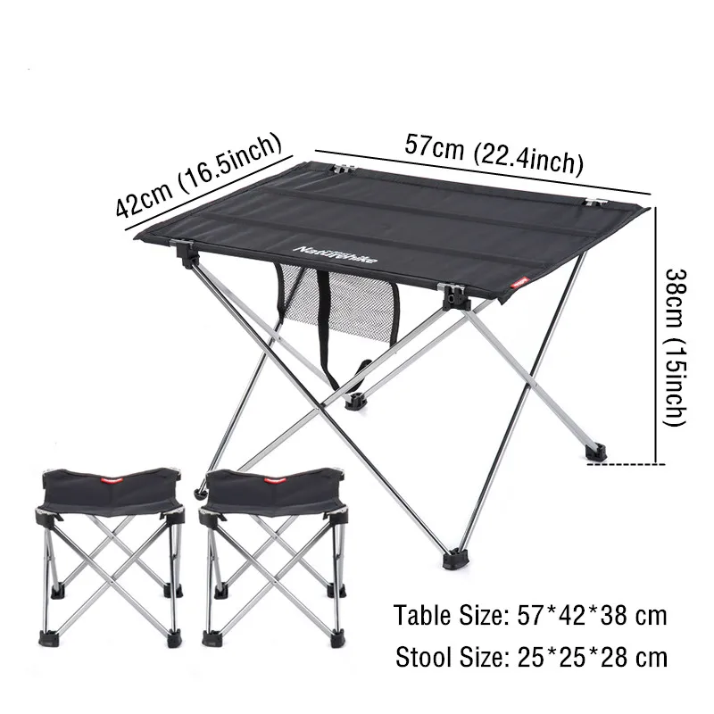  Camping Table Collapsible Lightweight Aluminum Portable Roll Up Outdoor Folding Patio Metal Foldabl